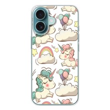 Чехол для Айфон 17 Air - (Единорожки - Новинки) (AlphaPrint) (Единорожки)