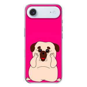 Чехол (ТПУ) Милые собачки для iPhone 17 Air – Веселый Мопсик
