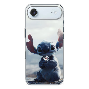 Чехол с рисунком Стич для iPhone 17 Air – Стич с цветочком