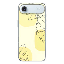 Силиконовый чехол с принтом в цветах на iPhone 17 Air (Монстера жёлтая)