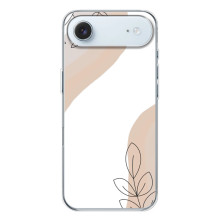 Силиконовый чехол с принтом в цветах на iPhone 17 Air (Нюдовый дизайн)