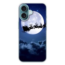 Новогодние Чехлы для Айфон 17 Air (VPrint) (Санта - луна)