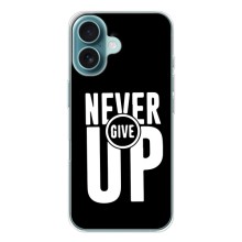 Силіконовый Чохол на iPhone 17 Air з картинкою НАЙК (Never Give UP)