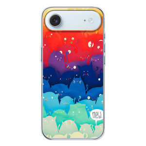 Силиконовый чехол с котиком для iPhone 17 Air – Mew