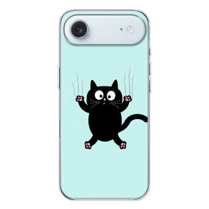 Силиконовый чехол с котиком для iPhone 17 Air – Падающий кот