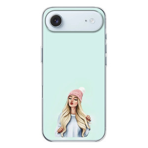Силиконовый Чехол на iPhone 17 Air с картинкой Стильных Девушек – В шапке