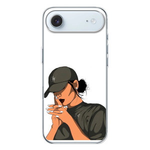 Силиконовый Чехол на iPhone 17 Air с картинкой Стильных Девушек – В зеленом