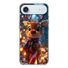 Яскравий чохол для iPhone 17 Air з Зимові Оленята (Олень з шарфом)