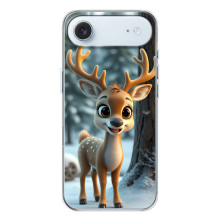 Яскравий чохол для iPhone 17 Air з Зимові Оленята (Оленятко в лісі)