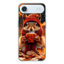 Печатный чехол «Зверята с кофе» для iPhone 17 Air – Белка с кофе