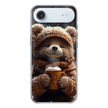 Печатный чехол «Зверята с кофе» для iPhone 17 Air – Мишка с кофе