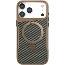 TPU+PC чехол Metal Buttons with MagSafe Carbon Ring для Apple iPhone 17 Pro Max (6.9")