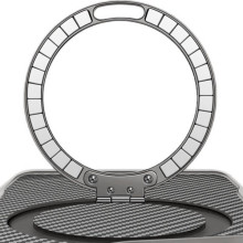 TPU+PC чохол Metal Buttons with MagSafe Carbon Ring для Apple iPhone 17 Pro Max (6.9") – Сірий