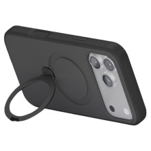 TPU+PC чохол Metal Buttons with MagSafe Colorful HQ Ring для Apple iPhone 17 Pro Max (6.9") – Чорний