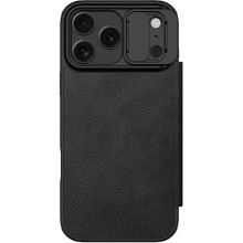 Кожаный чехол-книжка Nillkin Qin Pro Camshield для Apple iPhone 17 Pro Max (6.9") – Черный