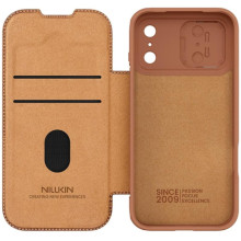 Кожаный чехол-книжка Nillkin Qin Pro Camshield для Apple iPhone 17 Pro Max (6.9") – Brown