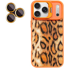 Чехол TPU+PC Wild Leopard with MagSafe and Lens для Apple iPhone 17 Pro Max (6.9") – Оранжевый