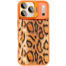 Чехол TPU+PC Wild Leopard with MagSafe and Lens для Apple iPhone 17 Pro Max (6.9") – Оранжевый