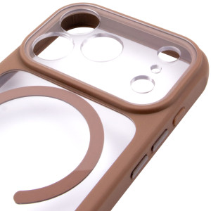 Чохол TPU+PC GETMAN Moon Clear with MagSafe для Apple iPhone 17 Pro Max (6.9") – Brown
