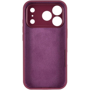 Чохол Silicone Case Full Camera Protective (AA) для Apple iPhone 17 Pro Max (6.9") – Бордовий