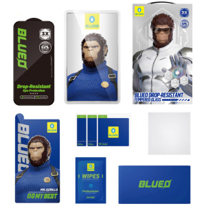 Захисне 2.5D скло Blueo Drop-Resistant (35+ KG) для Apple iPhone 17 Pro Max / 16 Pro Max 6.9" – Чорний