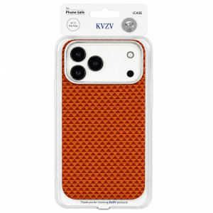 Чехол TPU+PC KVZV Triangular Pattern with Magnetic Fit для Apple iPhone 17 Pro Max / 18 Pro Max 6.9 – Оранжевый