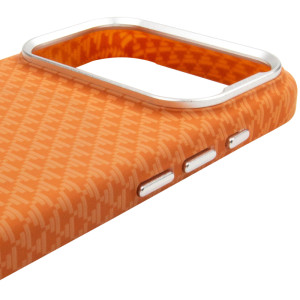 Чехол TPU+PC KVZV Triangular Pattern with Magnetic Fit для Apple iPhone 17 Pro Max / 18 Pro Max 6.9 – Оранжевый