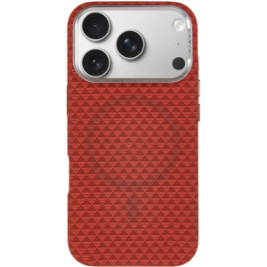 Чехол TPU+PC KVZV Triangular Pattern with Magnetic Fit для Apple iPhone 17 Pro Max / 18 Pro Max 6.9 – Красный