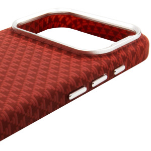 Чехол TPU+PC KVZV Triangular Pattern with Magnetic Fit для Apple iPhone 17 Pro Max / 18 Pro Max 6.9 – Красный