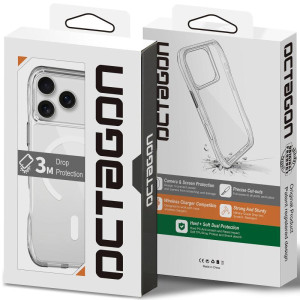 Чохол TPU Space Octagon with Magnetic Fit для Apple iPhone 17 Pro Max (6.9") – Прозорий