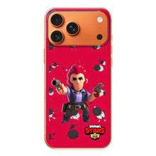 Бампер (ТПУ) с принтом Brawl Stars на Айфон 17 Про макс (Кольт на красном)