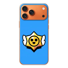 Бампер (ТПУ) с принтом Brawl Stars на Айфон 17 Про макс (Значок)
