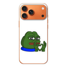 Чехлы с картинкой  Жаба Мем на iPhone 17 Pro Max – Жаба сердечко