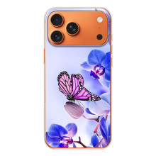 Чохли з квітами для iPhone 17 Pro Max (VPrint) (Метелик на квітах)