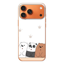Чехлы с изображением разных животных для iPhone 17 Pro Max (Удивленные медвеженки)