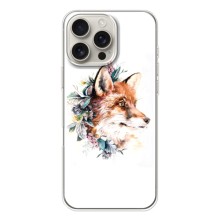 Чехлы с картинкой Лисички для iPhone 17 Pro Max (VPrint) (Лисичка в цветочках)