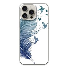 Чехол с картинкой (Стильные) для Айфон 17 Pro Max - (AlphaPrint) (Перышко)