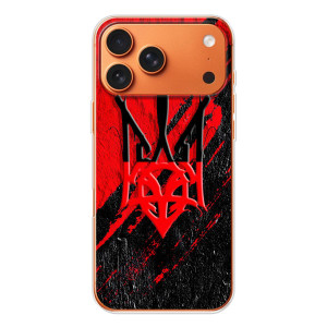 Чехлы УПА (Красно-Чёрный) на iPhone 17 Pro Max – Герб в цвете УПА