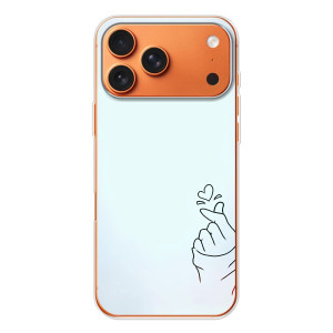 Чехлы (Знак сердечка) на iPhone 17 Pro Max – Сердце на голубом