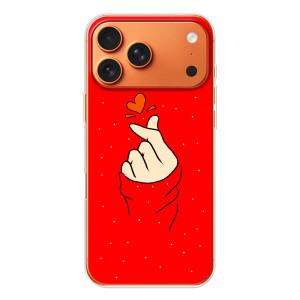 Чехлы (Знак сердечка) на iPhone 17 Pro Max – Сердце на красном