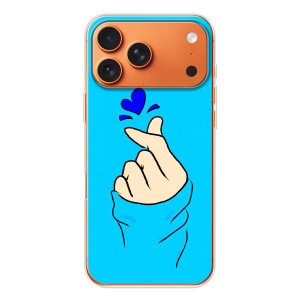 Чехлы (Знак сердечка) на iPhone 17 Pro Max – Сердце на синем