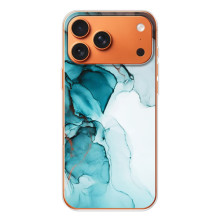 Чохол для Айфон 17 Pro Max - з принтом (Дизайнерські) (AlphaPrint) (Бірюзовий мрамор)