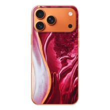 Чохол для Айфон 17 Pro Max - з принтом (Дизайнерські) (AlphaPrint) (Мрамор червоний)