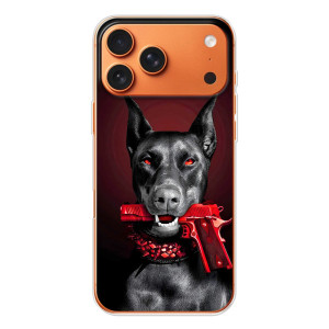 Чехол ДОБЕРМАН для iPhone 17 Pro Max (Доберман злой)