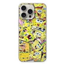 Чехол Губка Боб для Айфон 17 Pro Max (Эмоции Спанч Боба)