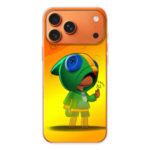 Чехол Бравл Старс для iPhone 17 Pro Max – LEON в кофте