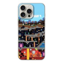 Чехол Майнкрафт на iPhone 17 Pro Max (AlphaPrint) Minecraft (фон Minecraft)