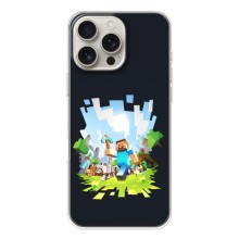 Чехол Майнкрафт на iPhone 17 Pro Max (AlphaPrint) Minecraft (персонажи Minecraft)
