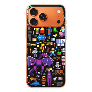 Чехол майнкрафт для iPhone 17 Pro Max – Все персонажи