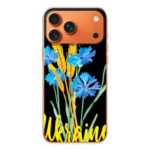 Чехол на iPhone 17 Pro Max Украинский дизайн (Ukraine в цветочках)